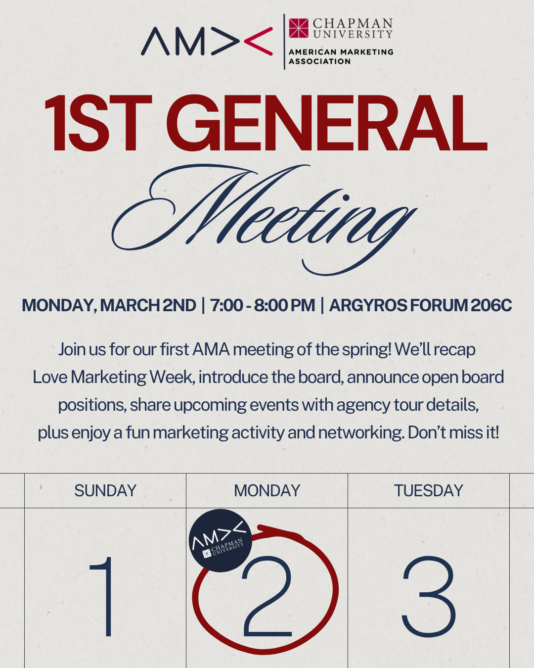 General meeting poster design