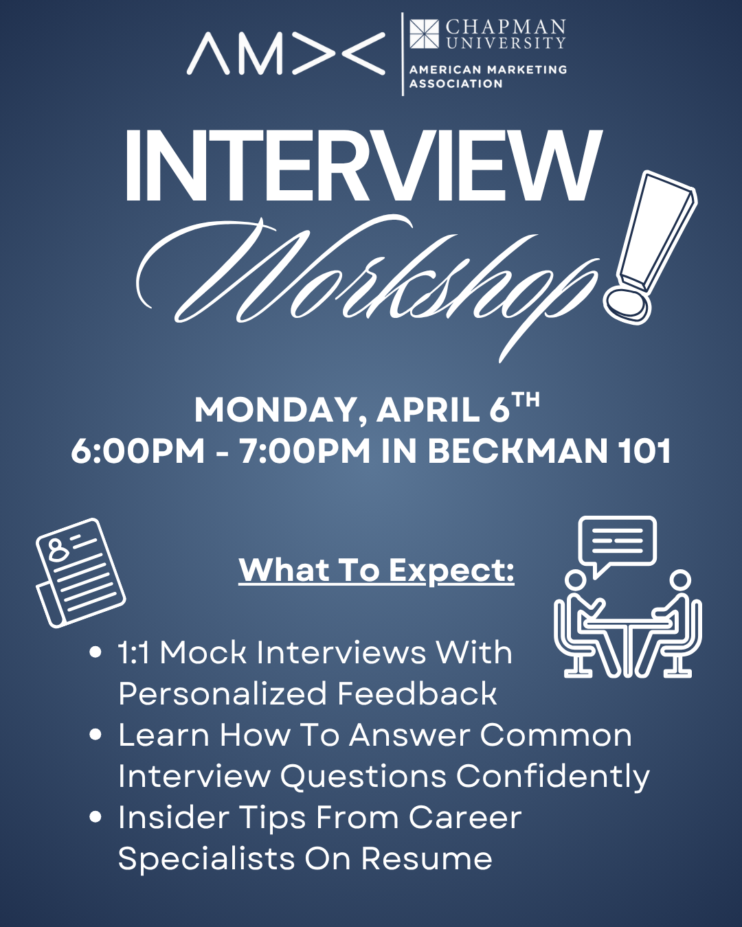 Interview workshop poster design