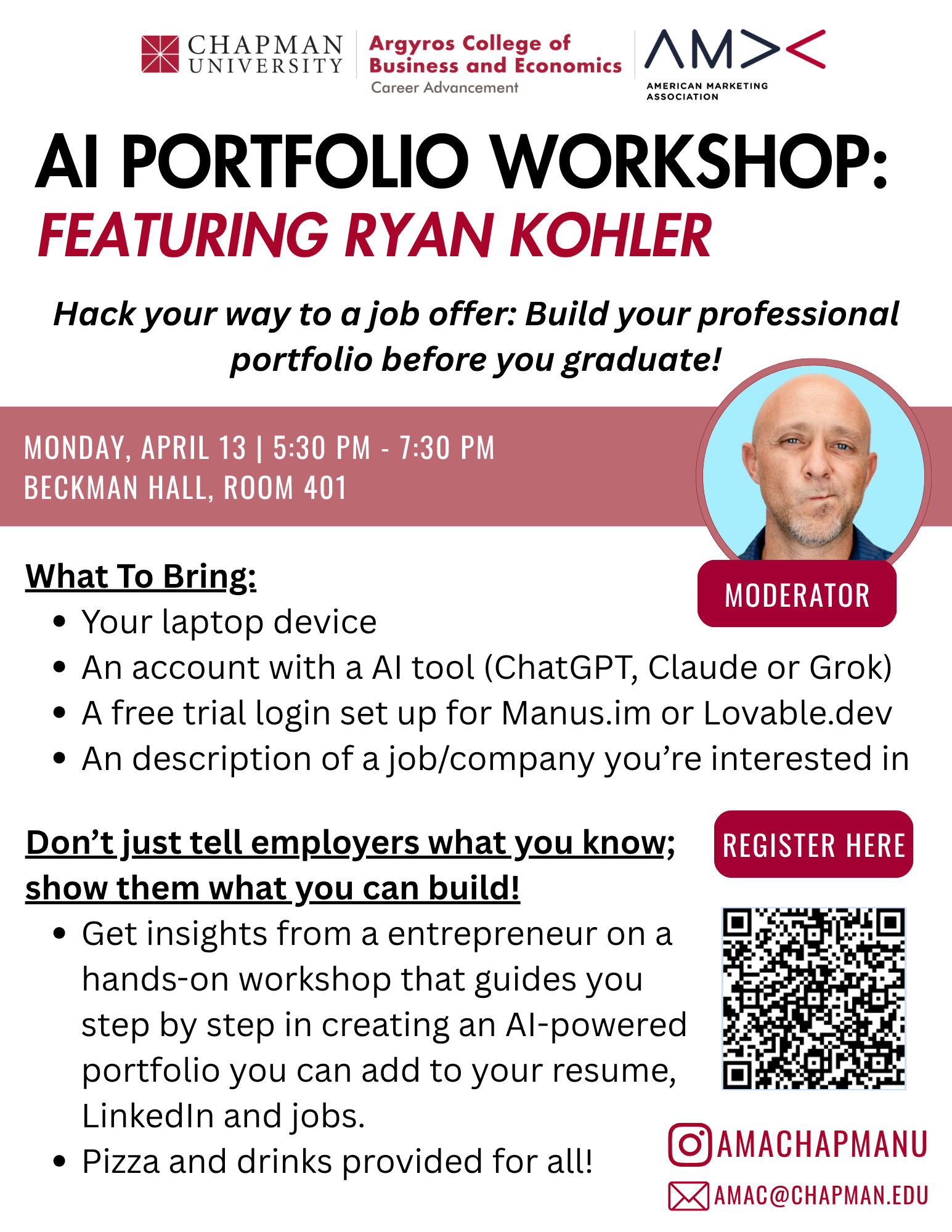Portfolio workshop poster design